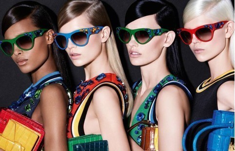 Bold frames, color block and crystals: glamour meets art with Prada Voice sunglasses collection