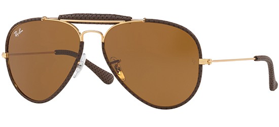 ray ban aviator leather