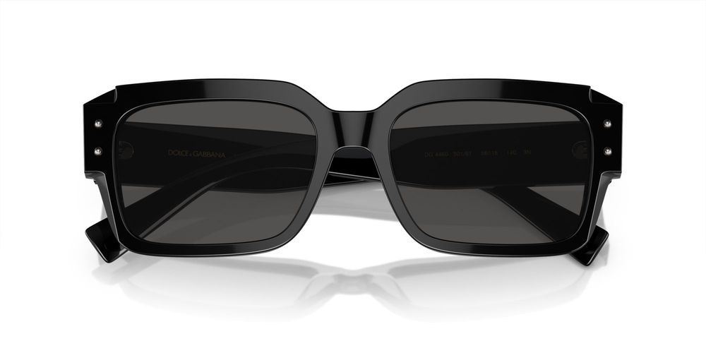 Pre-owned Dolce & Gabbana Dg4460 Black/grey 56/18/145 Men Sunglasses In Gray