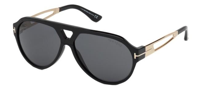 Tom Ford JUDE FT 0669 Dark Ruthenium//Blue Shaded Sunglasses 12W
