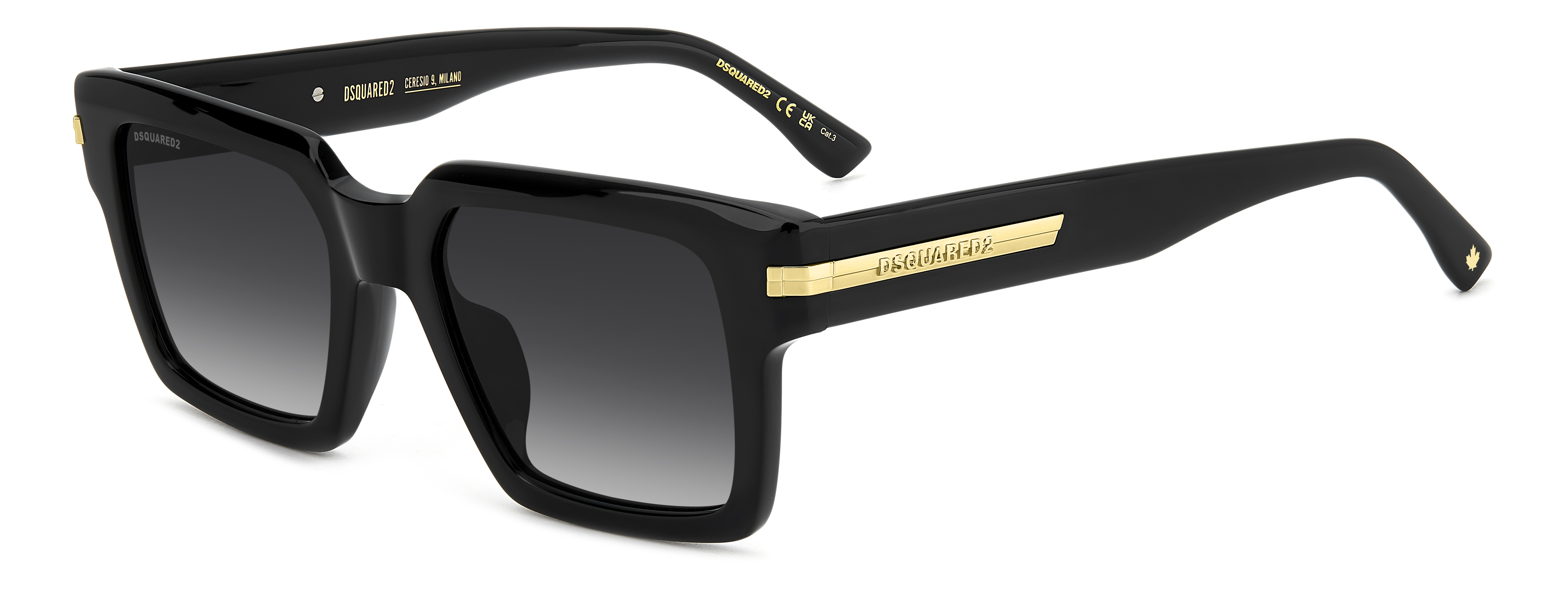 Dsquared2 D2 0161/G/S BLACK/GREY SHADED 52/20/150 men Sunglasses 